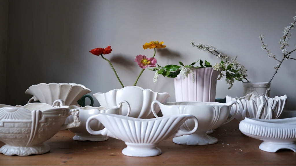 Vintage Mantle Vases for arranging Sherborne Dorset
