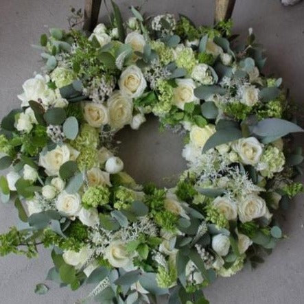 Lavender and Grey Funeral Wreath - Gillingham